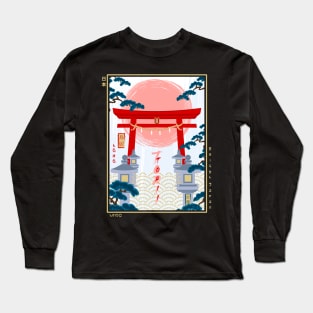 Torii landscape Ukiyo-e Long Sleeve T-Shirt